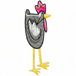 Chickens And Roosters Embroidery Design 6